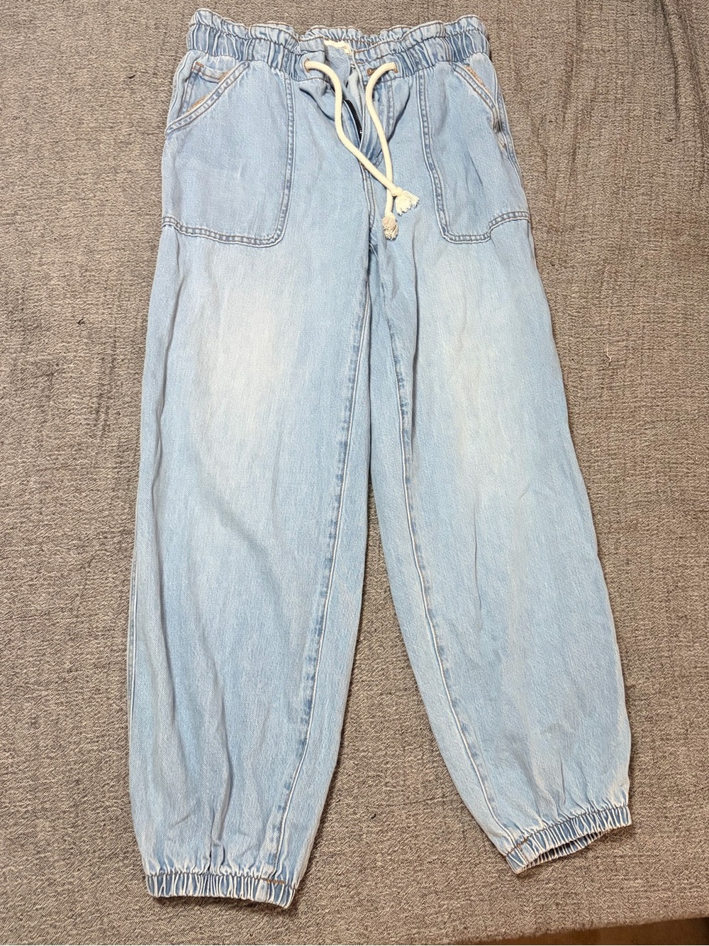 Maurices Light Blue Boyfriend Denim Joggers